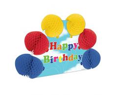Beistle 57687 Happy Birthday Pop-Over Tafelaufsatz, 25,4 cm