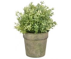 Esschert Design Aged Metal Grün Blumentopf aus veraltetem Metall, 12,2 x 12,2 x 11,7 cm