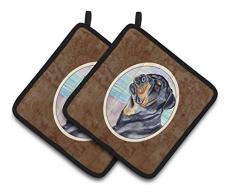 Caroline s Treasures Rottweiler Paar Topflappen 7107pthd, 7.5hx7.5 W, multicolor
