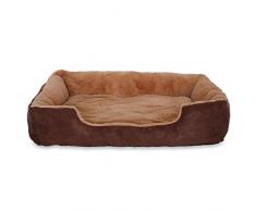 Hundebett, Hundekissen, Hundekörbchen mit Wendekissen, Größe XL, Farbe beige/braun
