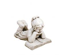 Solstice Skulpturen XST/986 Ellen Skulptur, Antiker Stein Effekt, 34 cm Gartenstatue