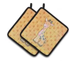 Caroline s Treasures bb7373pthd Polkadot Griaffe Watercolor verziert Topflappen, 19,1 cm H x 19,1 cm W, multicolor