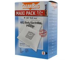 Scanpart Staubsaugerbeutel Maxi Pack M 187 ELE; wie Original: S-Bag; AEG Gr. 200, 205
