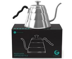 Kaffee Gator über Wasserkocher Gießen – Thermometer für exakte Temperatur 34floz edelstahl