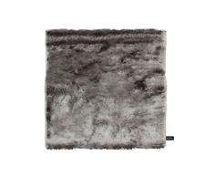 Benuta Shaggy Hochflor Teppich Whisper Quadratisch Grau 60x60 cm | Langflor Teppich für Schlafzimmer und Wohnzimmer