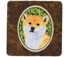 Caroline s Treasures ss8719fc Shiba Inu Schaumstoff Untersetzer (4 Stück), 8,9 cm H x 8,9 cm W, multicolor