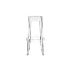 Kartell 4899B4 Hocker Charles Ghost 75 cm hoch glasklar,2 StÃ¼ck
