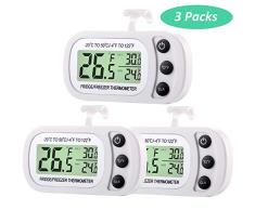 Digital Kühlschrank Gefrierschrank Thermometer Kühlschrank Zimmer Thermometer Wasserdichter Kühler Temperatur Thermometer mit Maximum Mindest Aufzeichnung Funktion Große LCD Anzeige (3)