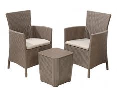 Allibert Balkon-Set Iowa 3tlg, cappuccino/sand