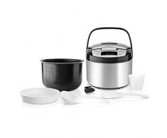 Taurus Top Cuisine Küchenmaschine, programmierbar, herausnehmbarer Behälter, 5 l, 12 Timer, 24 h, Sonderprogramme, Edelstahl, silberfarben