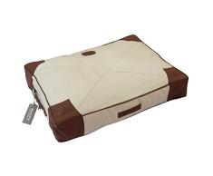 Happy House Leinwand Kollektion Block Kissen, XS, Creme
