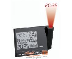 Mebus Funkwetterstation mit Projektion und Wetterprognose schwarz