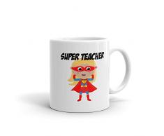 Super Teacher Back to School Funny Neuheit Humor 313 ml weiß Keramik Glas Kaffee Tee Tasse