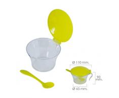 ORYX Zuckerdose mit Deckel und Löffel, Kunststoff, Grün