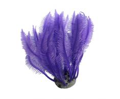 Jardin Dekofigur für Aquarien, weiches Silikon, Korallenform, mit Betonsockel, Violett