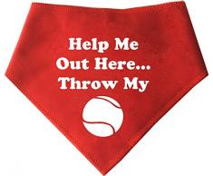 Spoilt Rotten Pets (S2) Help Me Out hier Überwurf My Ball Designer Hunde Bandana – Vier verstellbaren Größen erhältlich von A Tiny Chihuahua bis extra große ST BERNARD (Größe 2 Small/Medium Dog – passt 27,9 cm-40,6 cm Hals)