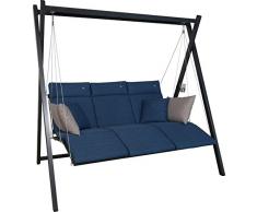 Angerer Relax Hollywoodschaukel 3-Sitzer Smart, denim, 220 x 150 x 210 cm, 7000/271