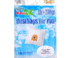 mistervac MV 617 / Staubsaugerbeutel Vlies 5-lagig / Vorteilspack 30 Tüten + 6 Filter / für Miele und Weltstar