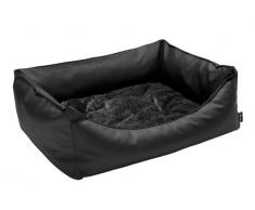 Hunter Hundesofa Grizzly, Größe 100 x 70 x 30 cm, Kunstleder, schwarz