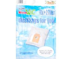 mistervac MV 612 / Staubsaugerbeutel Vlies 5-lagig / Vorteilspack 30 Tüten + 6 Filter mit Vierer Düsenset / für AEG Vampyr