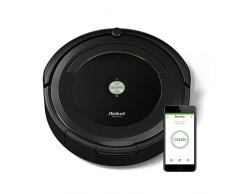iRobot Roomba 696 Saugroboter (reinigt alle Hartböden und Teppiche, Dirt Detect Technologie, 3-Stufen-Reinigungssystem, WLAN-fähig und per App programmierbar und Zubehör) schwarz