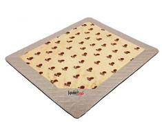 Hobbydog LMEXBBB2 Hundematte Hundebett Hundesofa Hundekorb Exclusive mit Pfoten, L, 90 x 70 x 3 cm, beige