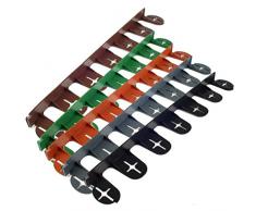 GardenPlast PalisGarden Rasenumrandung, Rasenkante, Randstein, Beeteinfassung Land 3 m, schwarz, 60x9x3.8 cm, 03-001