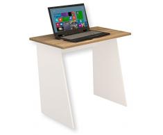 VCM Schreibtisch Computertisch Arbeitstisch BÃ¼romÃ¶bel PC Laptop Tisch MÃ¶bel weiÃ / Sonoma-eiche 74x80x50cm Masola Mini