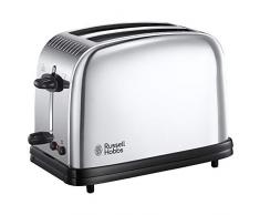 Russell Hobbs Toaster Victory, 2 extra breite Toastschlitze, 6 einstellbare Bräunungsstufen + Auftaufunktion, Schnell-Toast-Technologie, 1670W, 23311-56, Edelstahl