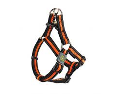 HUNTER Manoa Vario Quick Geschirr für Hunde, Mesh-Material, weich, gepolstert, reflektierend, L, orange
