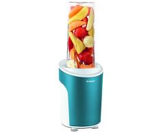 Trisa Electronics Power Smoothie Standmixer, Kunststoff, Blau, Transparent