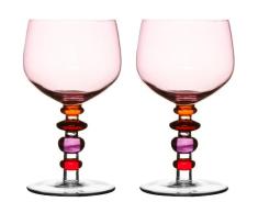 Sagaform SA5016225 Weinglas Spectra 2-er Pack, pink/rot, glas