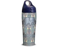 Tervis 1318738 Elfenbein-Mosiac Trinkbecher mit Deckel, Edelstahl, 61 ml, silberfarben