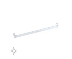 Emuca - Beleuchtung für Kleiderschrank oder Garderobe, Kleiderstange für Kleiderschrank mit 4W-12V DC LED-Leuchtmittel und Bewegungssensor, Matt eloxiert Aluminium, L 708-858mm
