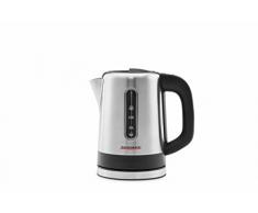 Gastroback 42435 Design Wasserkocher Mini, 1 Liter Behälter mit Füllstandsanzeige, beleuchtetes Bedienfeld, Warmhaltefunktion, 2.200 Watt, 18/8, Schwarz, Edelstahl