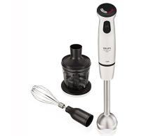 Krups HZ3051 Stabmixer Perfect Mix 9000 Plus inkl. Mixbecher, Mini-Zerkleinerer und Schneebesen, 4-Messer, 20 Geschwindigkeitsstufen, Turbostufe, 750 W, hochglanz weiß/grau/edelstahl gebürstet