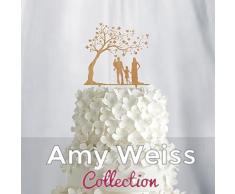 Wedding Cake Topper - couple with baby and girl - AW1034W