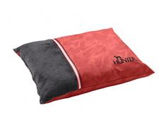 HUNTER Göteborg Hundekissen, hochwertiges Kunstleder, mit Plüschbesatz, 80 x 60 cm, rot