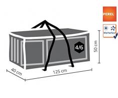 Perel Garden OCCB SchutzhÃ¼lle FÃ¼r Kissen, Anthrazit, 125 x 40 x 50 cm
