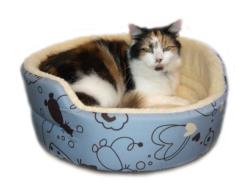 Cosipet scatty Katze rund Bett, mittelgroß, Blau