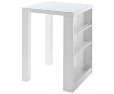 Robas Lund, Tisch, Bartisch, Club, Hochglanz/weiÃ, 80 x 108 x 80 cm, CLUBHWGW