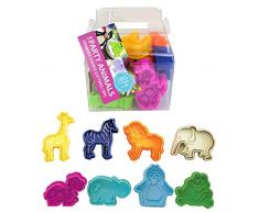 R & M International 470 Stempel für Gebäck, Kekse, Fondant Party Animals Standard 2 (8-Piece Set) silber