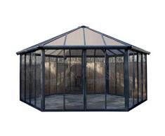 Palram Garda Garden Conservatory Grey Bronze Pavillon, grau