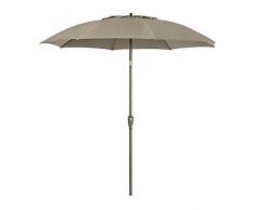 Dehner Sonnenschirm Paros, Ø 250 cm, Höhe 250 cm, Aluminium/Polyester, beige