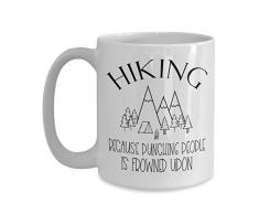 Kaffeetasse für Wander-Liebhaber, lustiges Geburtstags-Weihnachtsgeschenk für Bergsteiger, Outdoor-Enthusiasten, Männer und Frauen 11oz weiß