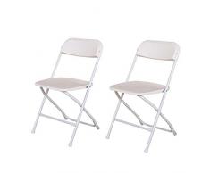 Chicreat Robuster Klappstuhl aus Kunststoff für Innen und Außen, 45,7 x 45,5 x 80 cm (2 St.)