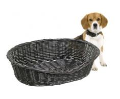 Karlie Korb Aus Vollweide schwarz, mit Zopfrand, 70 cm