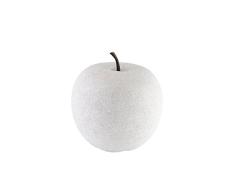greemotion 130490 Dekoapfel, außen Obst Dekoration, Wetterfeste Gartendeko Früchte, Garten/Terrasse, Groß, Weiß, 25 x 25 x 28,5 cm