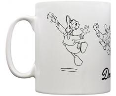 Walt Disney Kaffeebecher Donald Duck Sketch weiß