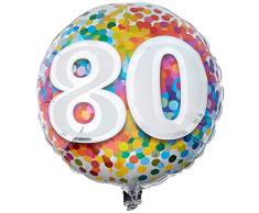 Qualatex Folienballon 49559 80 Rainbow Konfetti, 45,7 cm farbenreiche